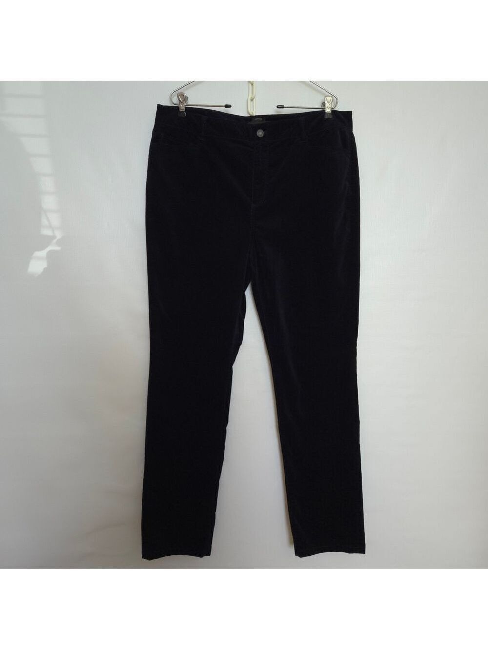 TALBOTS 'HERITAGE' VELVETEEN PANTS WOMENS NAVY BLUE STRAIGHT LEG SIZE 16